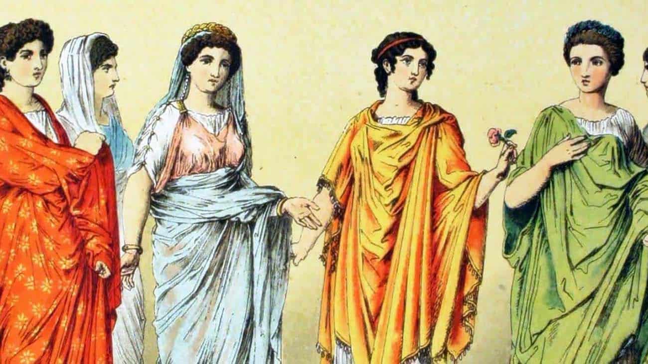 como se visten las mujeres romanas
