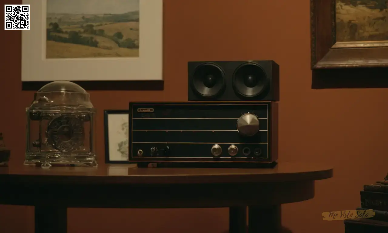 Amplio interior de una museo con objetos históricos y tecnología de última generación, enfocado en detalles desde ángulos únicos.