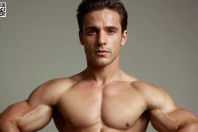 Crear un retrato fotorrealista mostrando una intensa transformación física como sujetos humanos cuerpo contorsiona y se estira en forma ideal