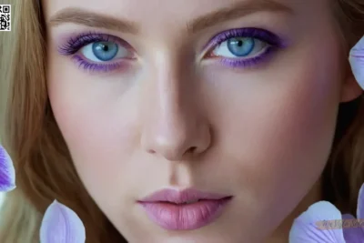 Una fotografía rutinaria de cuidado de la piel mostrando sus manos aplicando una máscara facial entre otros productos y espejos de belleza.