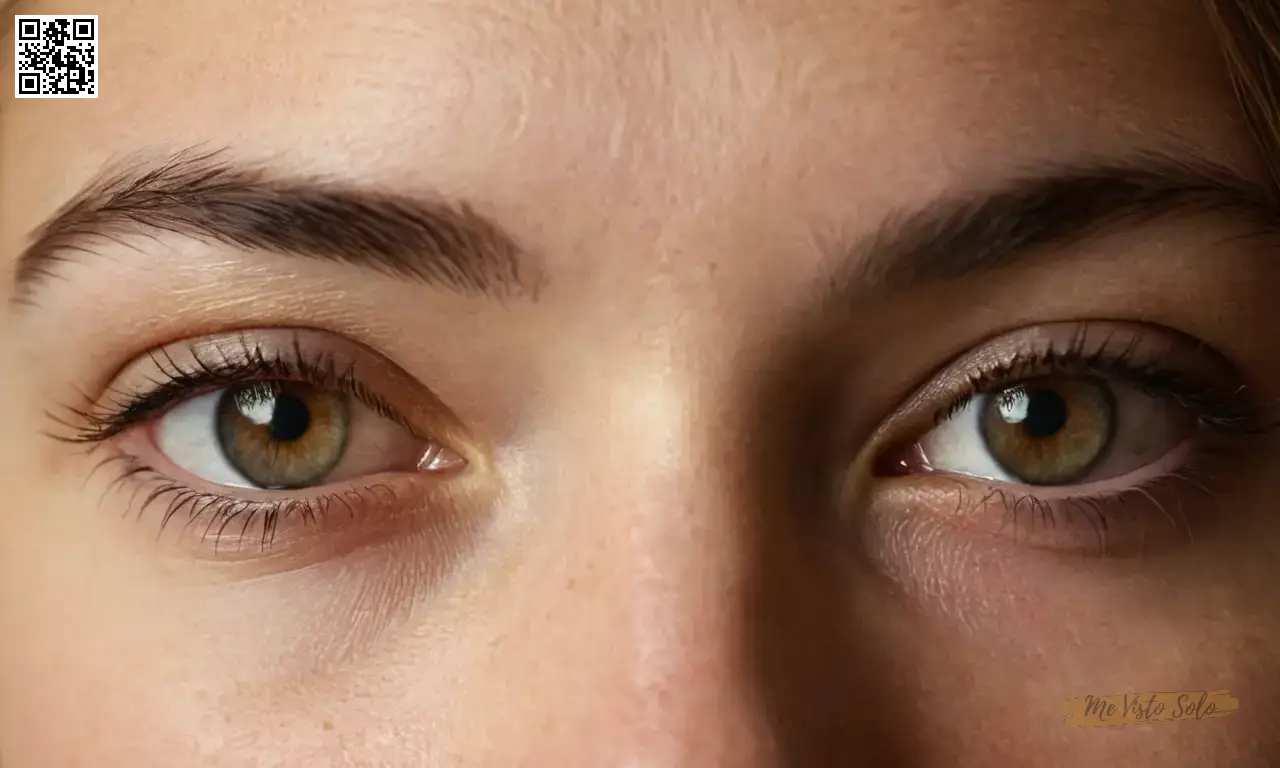 Una fotografía de retrato presenta un intrigante acercamiento de la cara de los sujetos, sus ojos reflejando la vulnerabilidad y la determinación en medio del marcado contraste entre la expectativa y la realidad, una imagen digital que captura la percepción de uno mismo en medio de la complejidad humana.