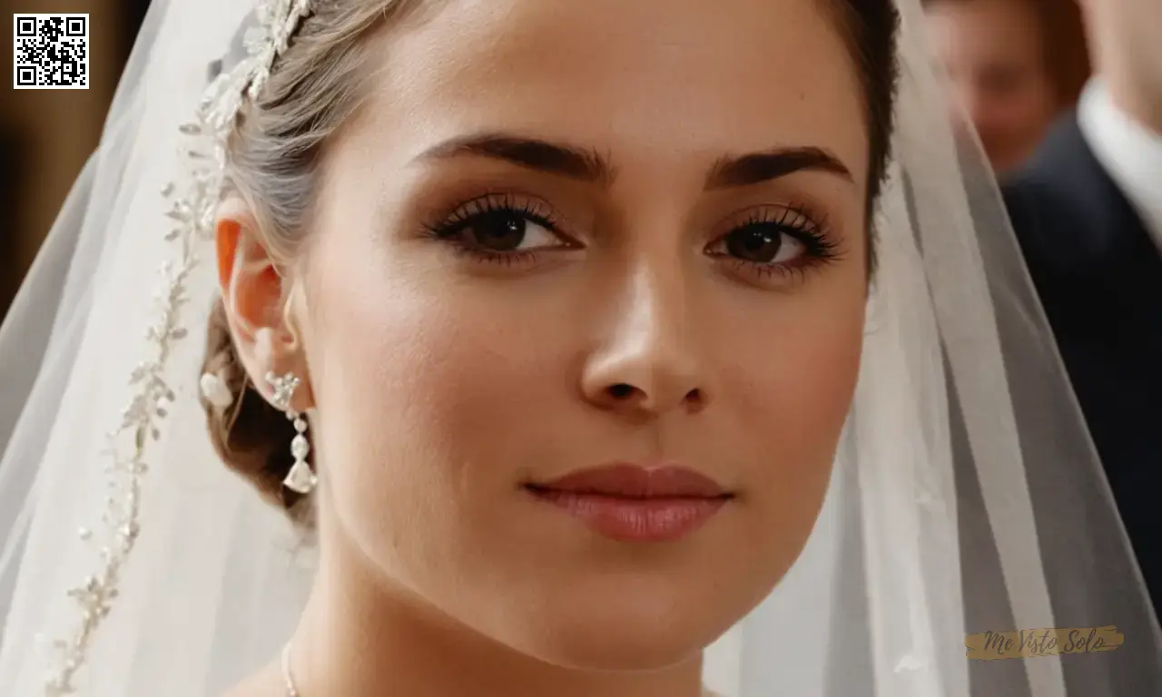 Un retrato hiperrealista cautivador que muestra un momento íntimo del velo de novias siendo levantado durante una ceremonia de boda, mezclando perfectamente emociones como la felicidad, la anticipación y la reverencia en una imagen poderosa.