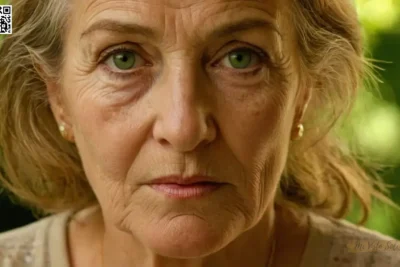 Una foto de retrato en detalle superrealista muestra a una mujer mayor con el tiempo de cara inteligente